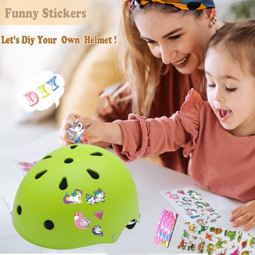 Image of FOOKCIAN Kids Helmet,Toddler Skateboard Helmets for Ages 2-3-5-8-14 Years Boys Girls with Knee and Elbow Pads Wrist Guards fit Roller Skates,Skateboarding,Skating Scooter Adjustable Kids Helmet