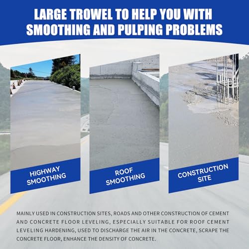 Stainless Steel Concrete Float - 46 x 8" Bull Float Concrete Finishing Tools Kit With 4 x 3.8 Feet Float Handle Concrete Surface Smoothing Tool - Image 6