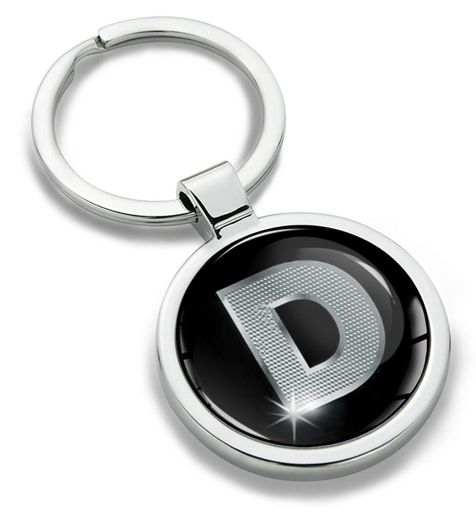 3D Metal Alphabet A-Z Personalised Initials Keyring Keychain Silver Men Women Gift Letter D, KK 4