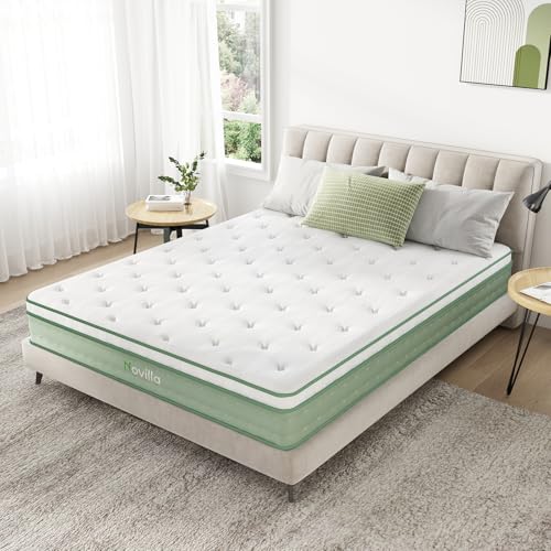 Novilla 10 Inch King Size Mattress, Medium Firm Hybrid