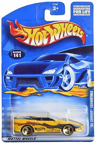 Hot Wheels '95 Camaro Convertible, yellow Collector #141