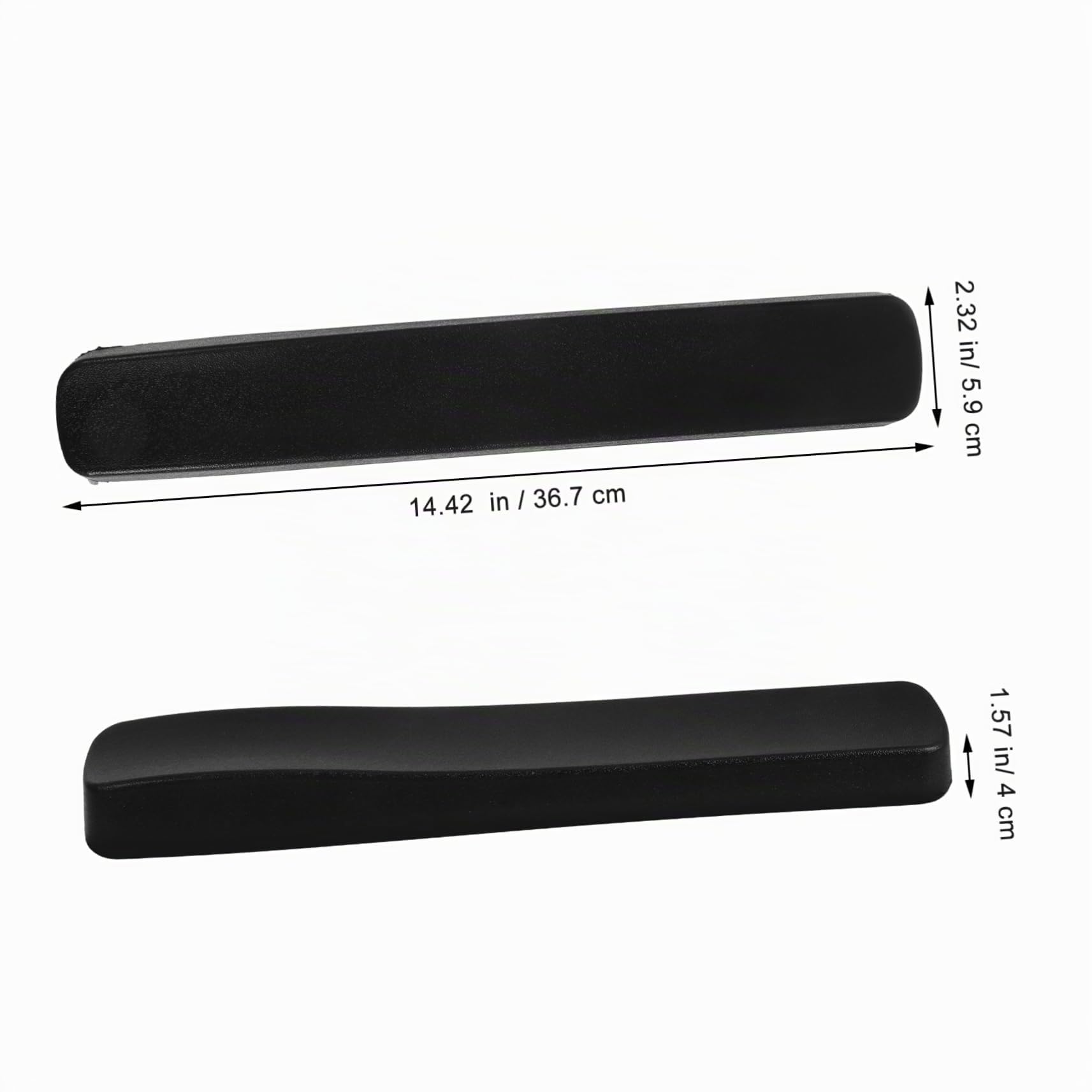 GARVALON Reposabrazos Par de Almohadillas Negras Silla de Ruedas Acolchado de Espuma Pu Superficie Resistente al Desgaste y Comodidad Excepcional para Accesorios de Silla de Ruedas