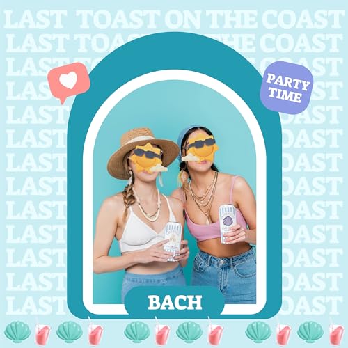 Image of Last Toast On The Coast Bachelorette Slim Can Sleeves - 12 Pack Beach Bachelorette Party Beer Cozy Bulk, Funny Skinny Soda Can Coolers for Bachelorette Party Accessories