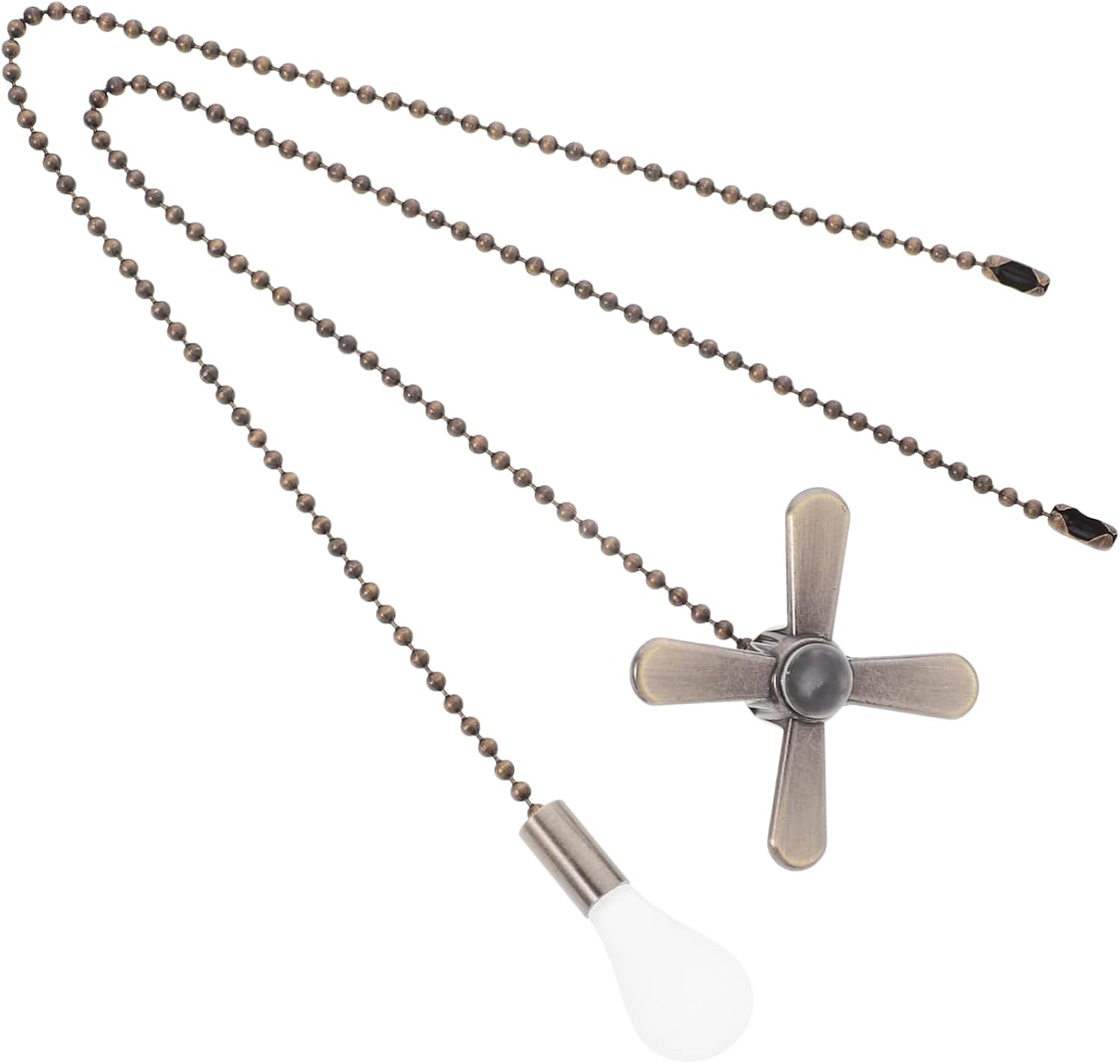 2Pcs Vintage Ceiling Fan Pull Chain Extender Decorative Lamp Accessories for Ceiling Lights Fans Design for Home