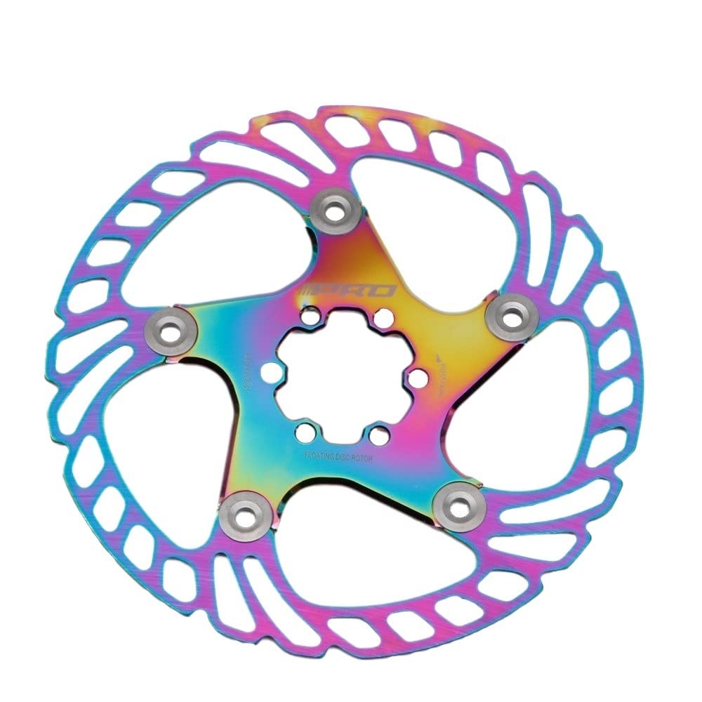 Disco Freno Rotor Flotante Engrosado de Bicicleta de montaña 140 mm 160 mm 180 mm 203 mm Bike de Carretera Fuerte de Disco de enfriamiento Rotors Rainbow MTB Freno Disco(180mm)