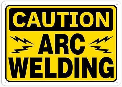 Xewazd A2190 Caution Safety Sign Arc Welding 8"X12" Rust-Resistant Aluminum Sign - Indoor & Outdoor Use For Fence & Yard