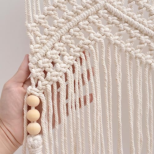 Miniatura 6 de Gcovelis Boho Valance Macrame Curtains For Windows Macrame Valance For Bedroom Livingroom Boho Decor Wall Hanging, 1 Panel 52 W X 21 L