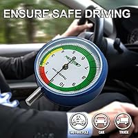 GODESON Profiltiefenmesser für Reifen in MM Zifferblatt,Reifenprofiltiefenmesser Intelligenter Farbcodierter,Reifenprofilmesser für Motorrad, Auto, LKW, Bus offroad zubehör (Packung mit 2) – Ansicht 5