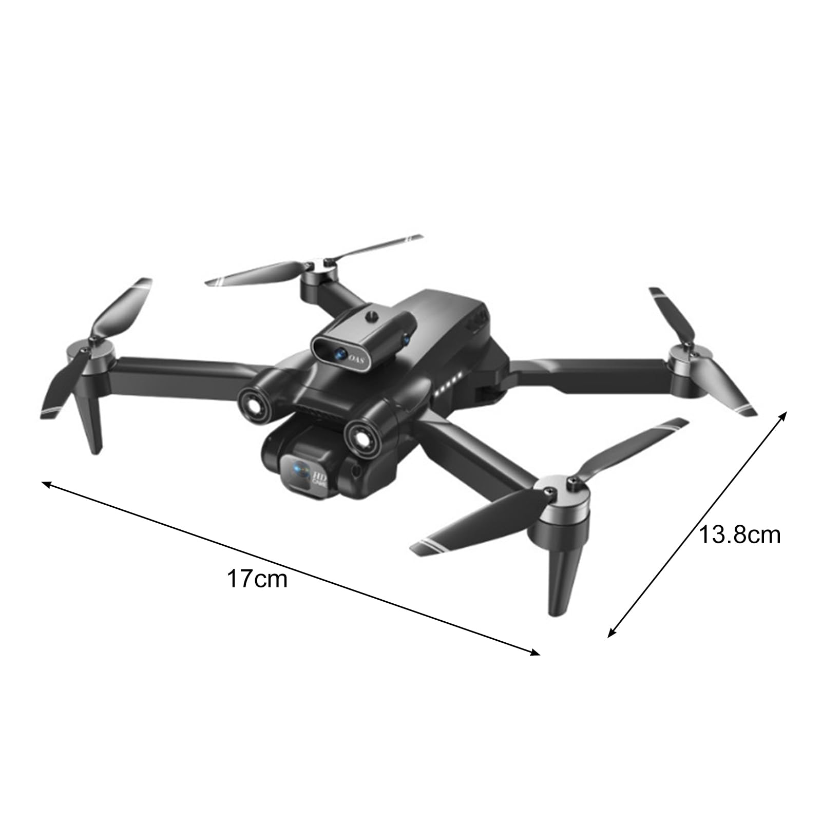 Drohne mit Kamera 4K - RC Faltbare FPV Quadcopter mit 2 Batterien, 22 Min Flug, Bürstenloser Motor, Follow-Me/Rückkehr, RC Quadrocopter für Anfänger Erwachsene (Schwarz)