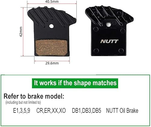 Miniatura 5 de Bicicleta hidráulica 4 pares de pastillas de freno de disco semi metal resina disipación de calor Scooter para aceite Nutt Avid Bd1 Bd3 E9