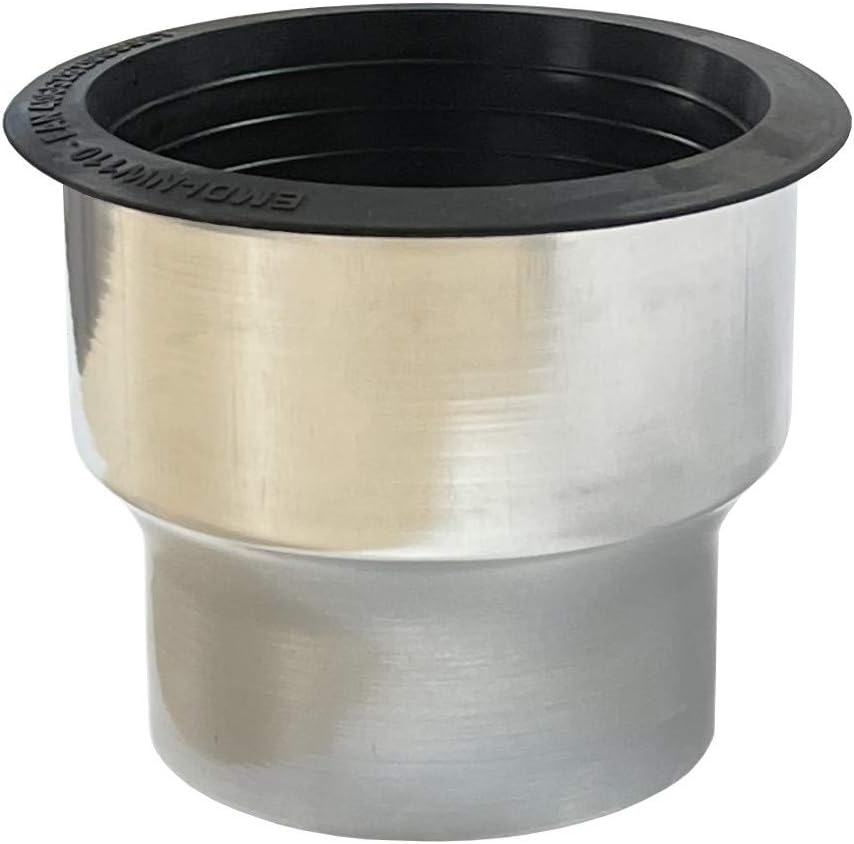 dachrinnen-shop.de 10011306012 Titanzink Übergang mit Dichtelement von KG-Rohr DN110 auf Fallrohr DN100 Titanium zinc Transition, Silver/Black