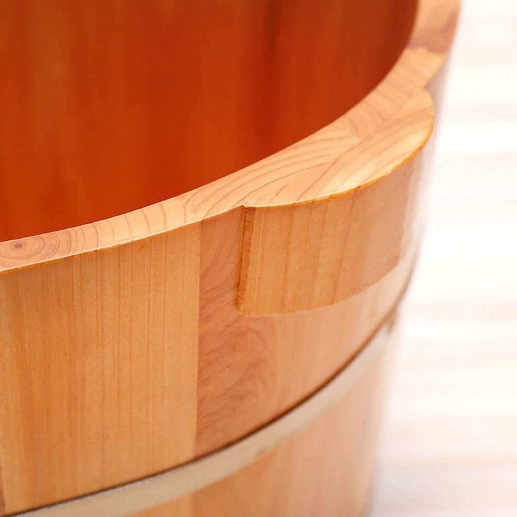 Secchio per pediluvio in legno Rilassamento pedicure pediluvio, secchio per sauna in legno, spa per piedi e gambe per adulti, grande vasca idromassaggio per pediluvio, massaggio ai piedi spa per la