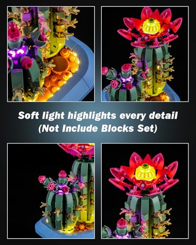 Image of LED Light Kit for Lego The Botanical Collection Flowering Cactus 11509 Set, Compatible with Lego 11509 Building Blocks Model(Not Include Blocks Set)