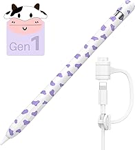 Sponsored Ad - NIUTRENDZ Cow Print Case for Apple Pencil 1st Generation Cover Silicone Sleeve Protector Skin Accessories w...