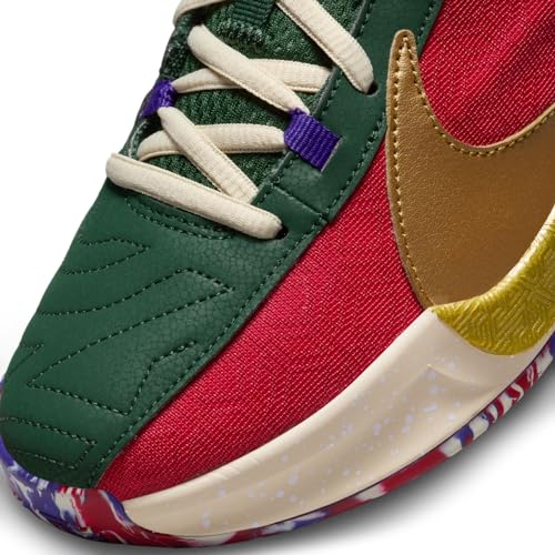 Nike Giannis Freak 5 Big Kids' Basketball Shoes (DZ4486-600, Gym Red/Court Purple/Flat Opal) Size 54