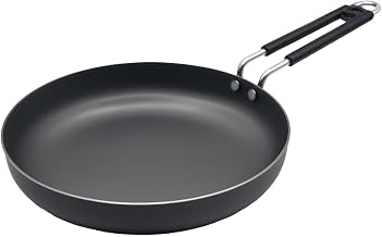 DOZY Iron Cookware Frying Pan | Naturally Nonstick | Even Heat Distribution | Toxin Free | Scratch Resistant | Black |