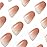 Magrace Press on Nails Short Almond Fake Nails French Tips Full Cover Short Round False Nails with Designs 24 Pcs Stick on Nails for Women and Girls