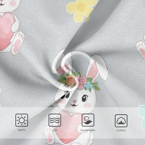 Toddlers Underwear Floral 2t Cotton Girl Panties Cute Stylish Kids Briefs Undies Cute Bunnies Floral Crowns Rabbits3