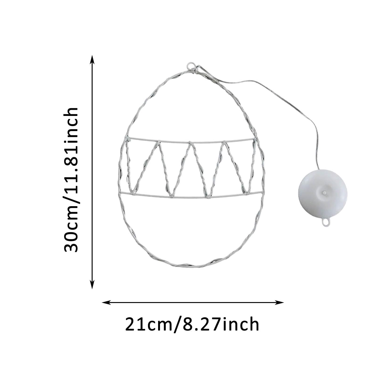 Adorno colgante de Pascua decorativo con huevo de conejo, para pared, puerta, ventana, festival, fiesta de celebración (amarillo, 30 cm)