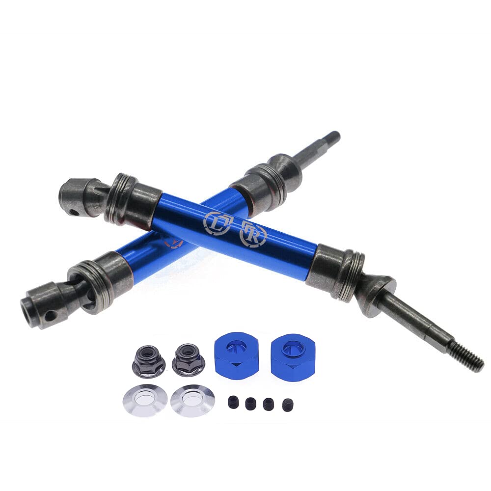 Alomejor Arbre D'Entraînement Acier – Pour ECX 1/10 RC – Lot 2, Connexions, Joints, Vis – Bleu (115 Mm, 92 G)