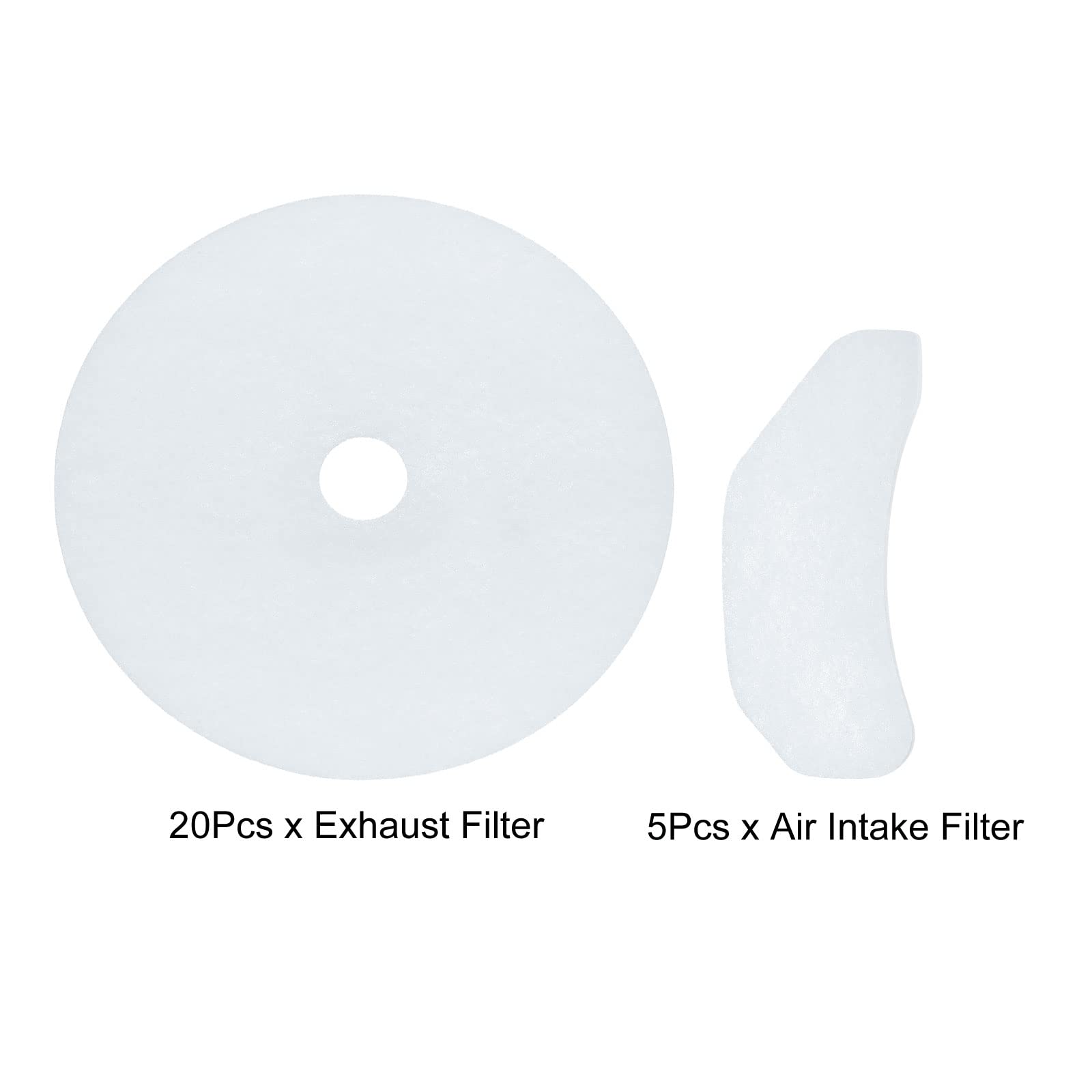 sourcing map 20 Piezas 5 Piezas Universal Tela Secador Escape Filtro Blanco