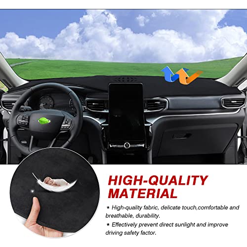 Image of Autorder Dashboard Cover Mat for 2020-2024 2025 2026 Ford Explorer Accessories Dash Cover Flannel Dash Mat Sunshade Glare UV Rays Protector