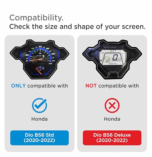 Image of Spartan Shield Digital Meter Screen Guard For HONDA DIO STANDARD BS6 || 9H TFT Instrument Cluster Protector || Anti Scratch || Bike Display Speedometer Console Accessory [Not Tempered Glass]