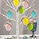 Ostereier zum Aufhängen mit Federn,8x Ostereier Plastik Bunt,Osterei aus Kunststoff mit Feder,Dekoeier Deko Ostern,Ostereier Dekorative Gesprenkelte,Deko Ostereier mit Schnur zum Aufhängen