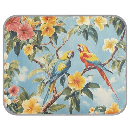 siphylline Tropical Plants Parrots Animals Summer Cooling matt Self Cooling Cold mat for cat Indoors Cordless Camas frias para Perros S