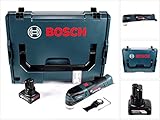amoladora oscilante bosch Tamaño: 285 x 51 x 84 mm Bosch GOP 12V-28 - Cúter con batería (12 V, sin escobillas, 1 batería de 6,0 Ah, hoja de sierra Starlock + L-Boxx, sin cargador)