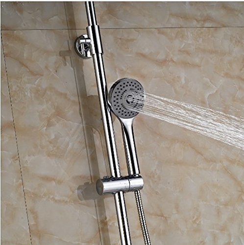 Robinet de douche mural avec pommeau à main et flexible 150 cm