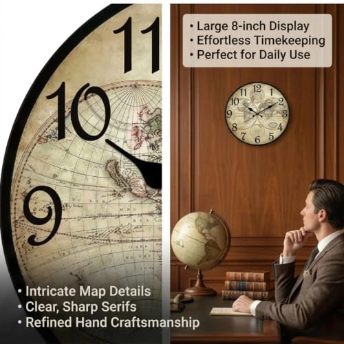 Image of CHYLIN Wall Clock Nautical Decor Silent Non-Ticking Battery Operated