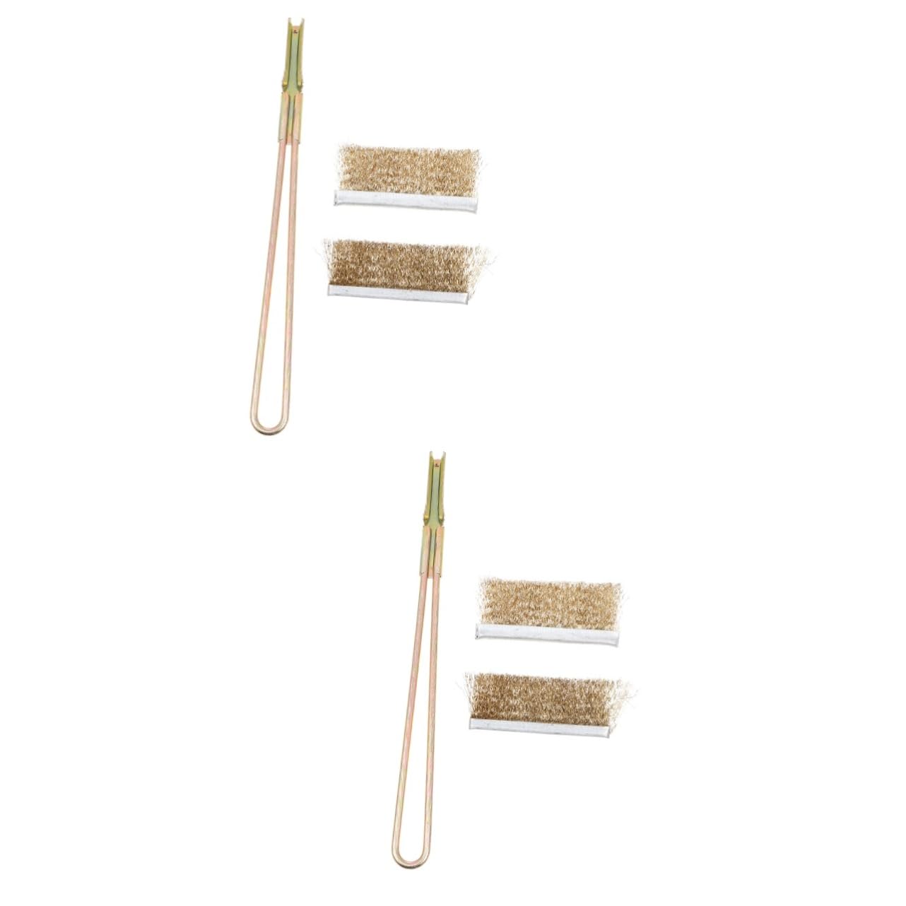 FRCOLOR 2 Sets Bird Cage Cleaner Long Handle Design Brush Cage Cleaning Brush Accessories for Indoor Bird Enclosure Use