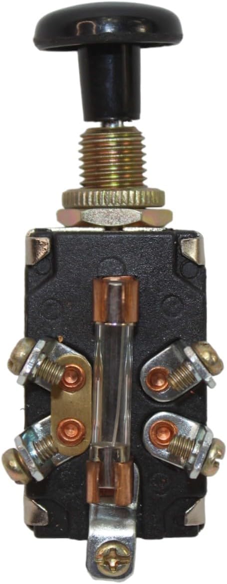 Universal 3-Position Fused Push/Pull Starter & Light Switch Fits International Ford John Deere Allis Chalmers Case Cockshutt Tractor AF687R AB2687R VT2108 VTA2683 VTA3163