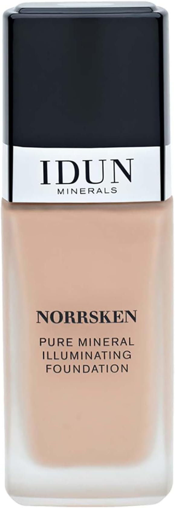 IDUN MineralsLiquid Norrsken Foundation, Ingrid - Light to Medium Coverage - Luminous Finish - For Dry/Dull Skin, Purified Minerals, Water Resistant, Safe for Sensitive Skin - Med Cold, 1.01 oz