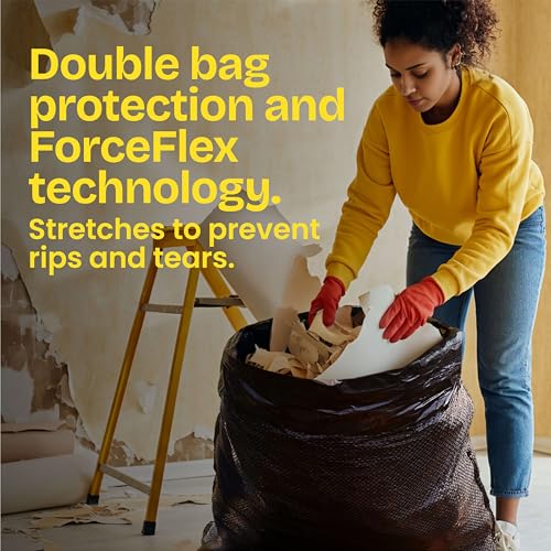 Image of Glad Large 30 Gallon Trash Bags, Unscented Heavy Duty Garbage Bags, Forceflex with Drawstring, 50 Count (Packaging May Vary)