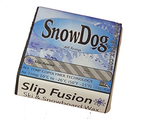 SnowDog Super Slip Fusion All Temperature Ski and Snowboard Wax, 4 oz