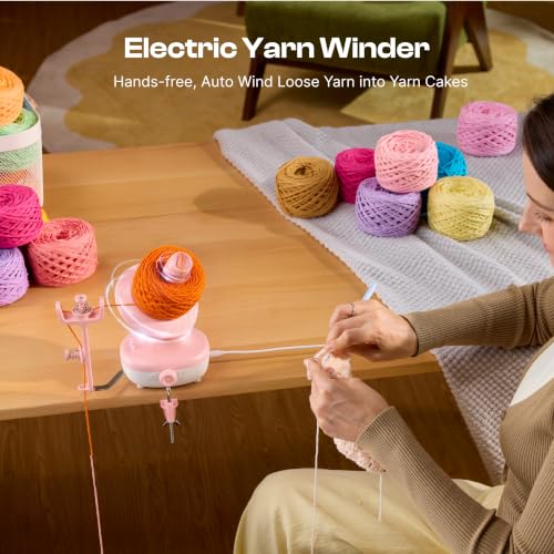 Image of Caydo Electric Yarn Winder, Compact Automatic Yarn Cake Winder 7oz