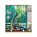 Produktbild Knbob Polyester Duschvorhang Libelle Octopus Badewanne Vorhang 180x200CM mit 12 Duschvorhangringen