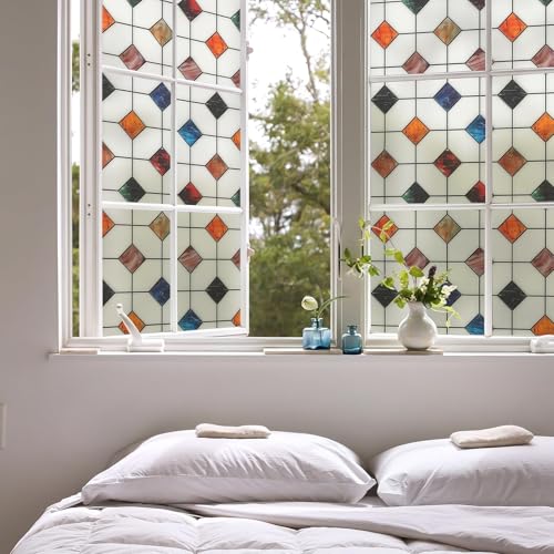 Image of DKTIE Window Privacy Film Frosted Glass Static Cling 29.5in X 78.7in