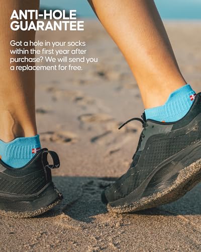 DANISH ENDURANCE Low-Cut Athletic Socks, Moisture Wicking, Men & Women, 5-Pack4