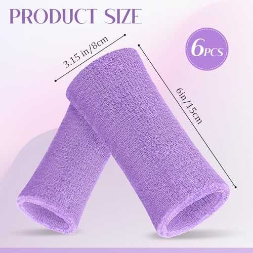 Image of WILLBOND 6 Inch Wrist Sweat Bands for Men Women Tennis Elastic Athletic Long Sweatband Wrist Absorbent for Basketball Tennis Running Outdoor Activity