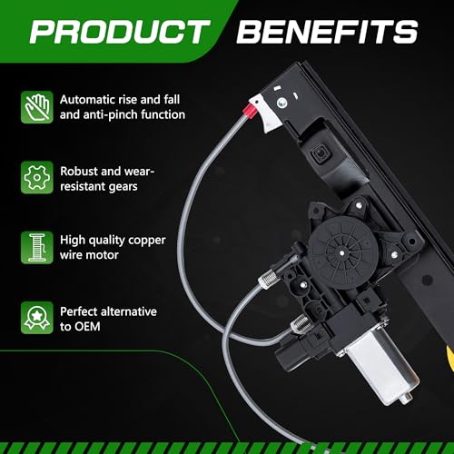 Image of Power Window Regulator with Motor Compatible with Jaguar XF 2009-2015,XFR 2010-2015 XFR-S,2013-2015,Rear Driver Side,Replace # C2Z26992