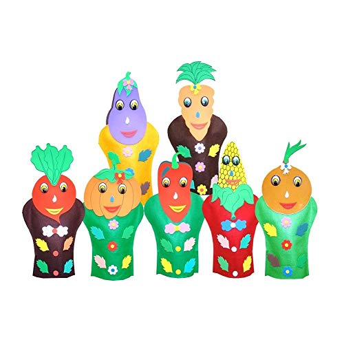 Fantoches Legumes Feltro 7 Personagens