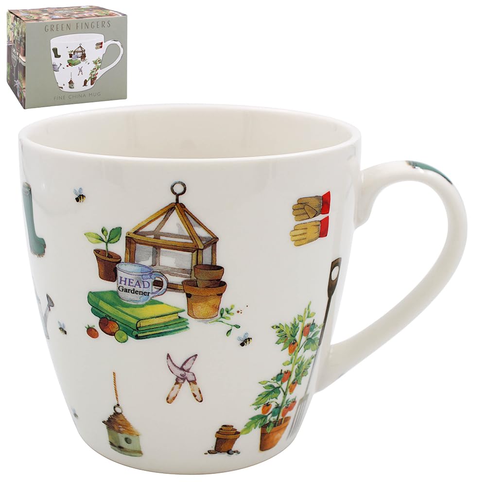 The Leonardo Collection Green Fingers Breakfast Mug for Home & Kitchen | Newly Designed Mugs for Tea & Coffee | Lovely Cup for Mens Gifts & Birthday Gifts for Women โ image 1