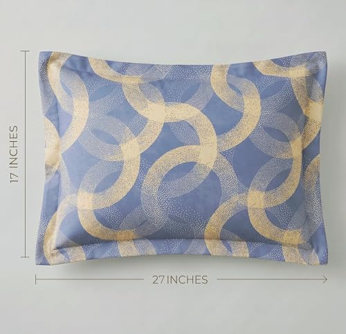 Image of VAS COLLECTIONS Cotton Pillow Cover Set of 2 (17x27 Inches) | Ultra Soft Breathable Pillow Cases for Bed | Skin Friendly, Fade Resistant & Comfortable Pillow Covers for Bedroom Decor (Beige)