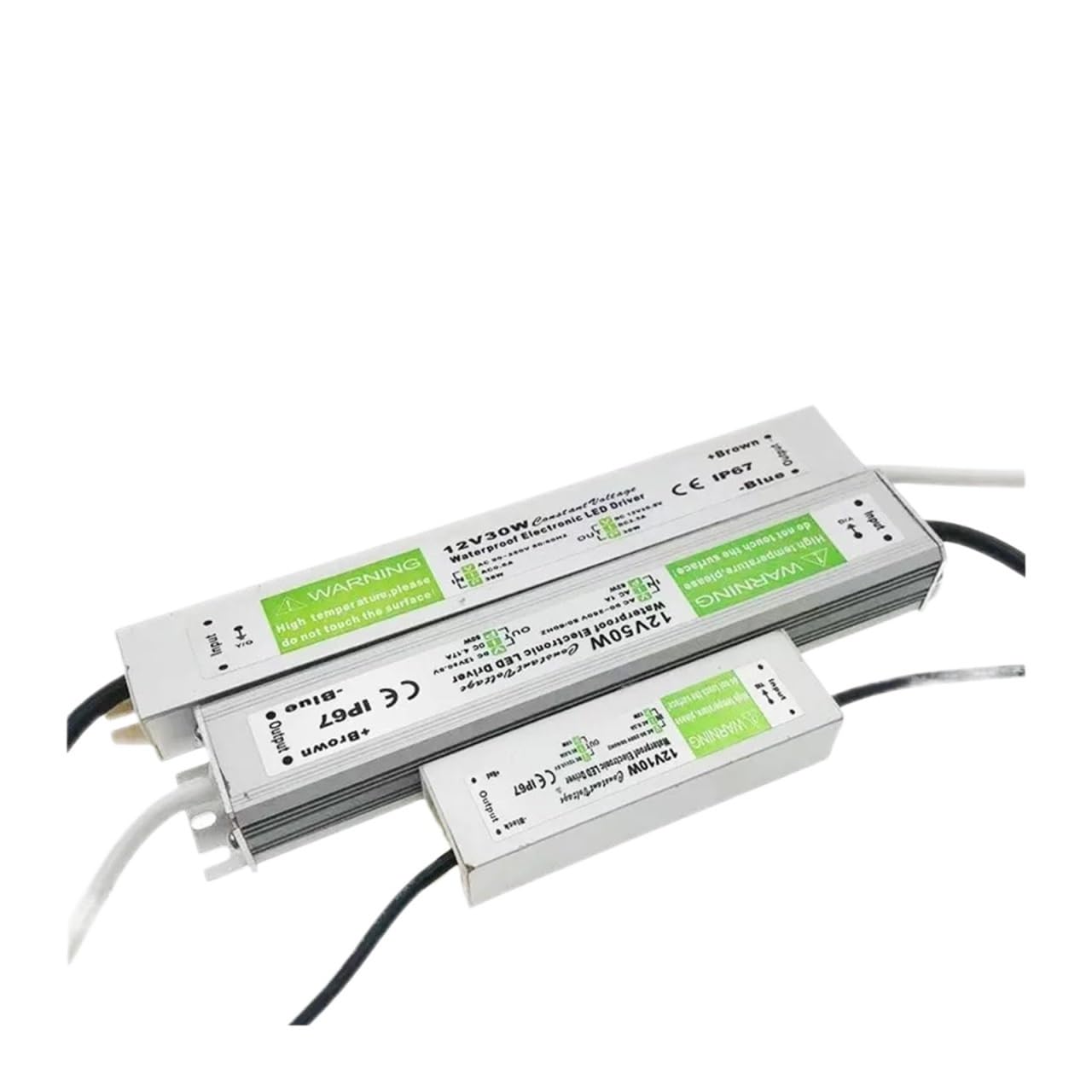 Alimentatore 12V 24V 10W - 400W 500W Trasformatore 12 24 Volt AC 220V a 12V 24V Driver LED Impermeabile IP67 for Illuminazione Esterna (24V 20W)(12V 100W)