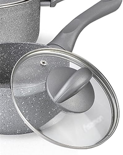 Miniatura 4 de na 6 Piece Pan Gray Set Nonstick Nonstick Aluminum Ceramic Cookware Set Kitchen Tools