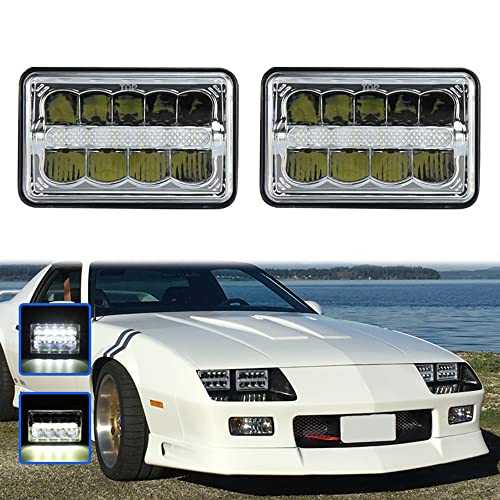 4X6 Polegada Led Farol Quadrado DRL H4651 H4652 H4656 H4666 H6545 Para Peterbilt Kenworth Freightlin