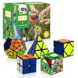 STEAM Life Speed Cube Set 5 Pack Magic Cube | Includes Speed Cubes 3x3, 2x2 Speed Cube, Pyramid Cube, Megaminx Cube Puzzle Cube Bundle for Kids & Adults
